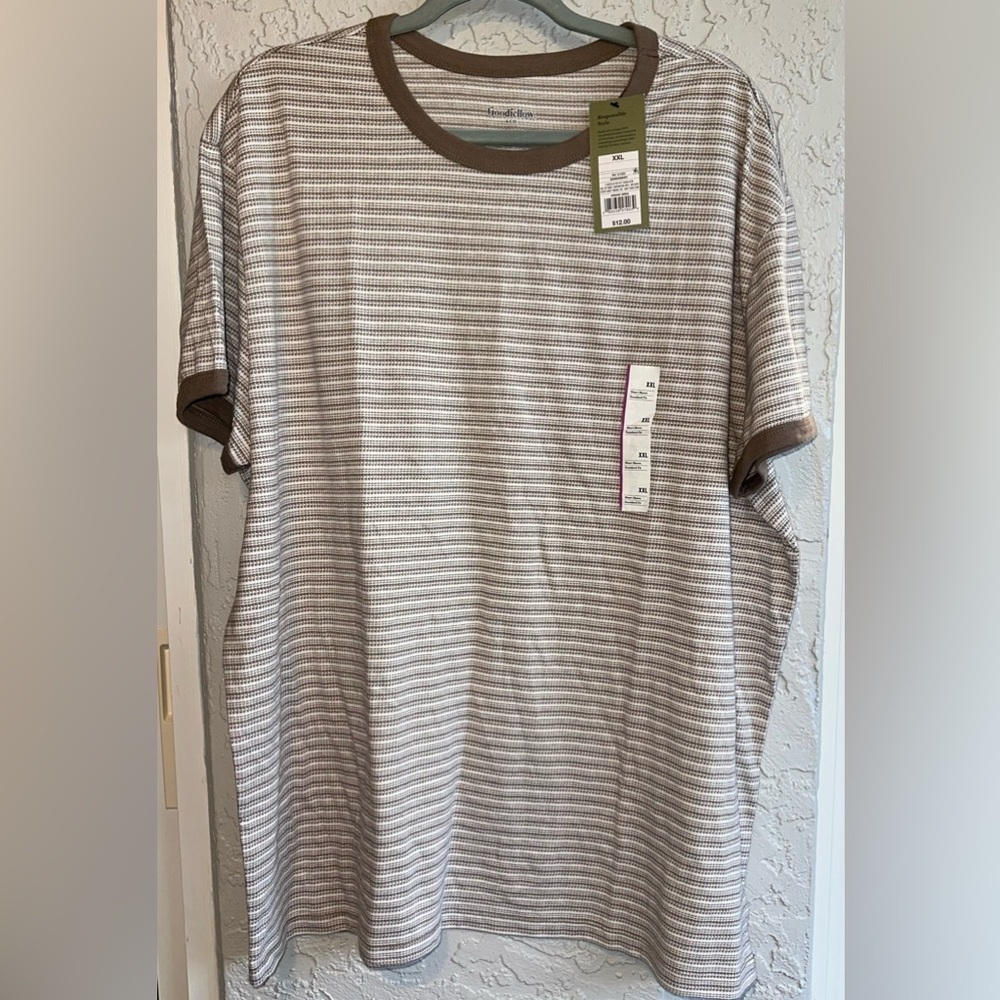 Goodfellow & Co Brown & Ivory Short Sleeve T-Shirt (NWT)
